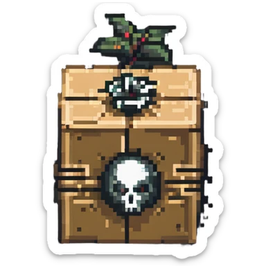 power up crate with bomb symbol for a video game sticker