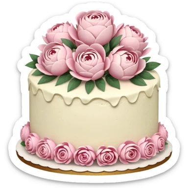 floral cake rustic  sticker