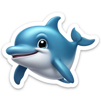 Cute dolphin sticker