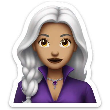 Pretty vampire purple woman sticker