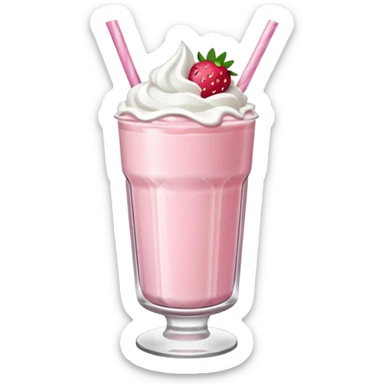 Strawberry milkshake sticker