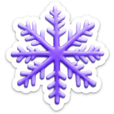 Purple snowflake  sticker