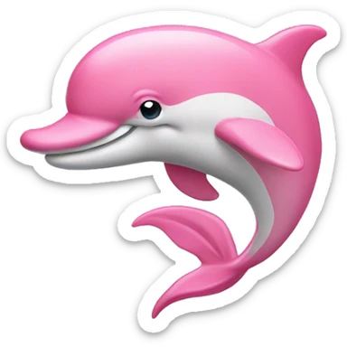 Pink dolphin sticker