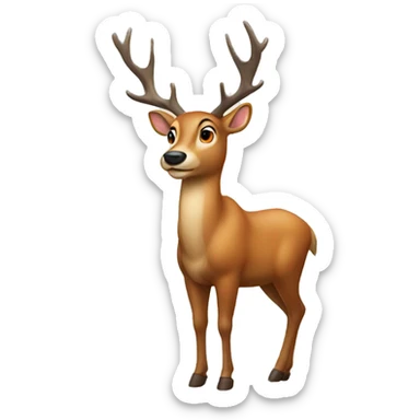 Deer with hunter sticker