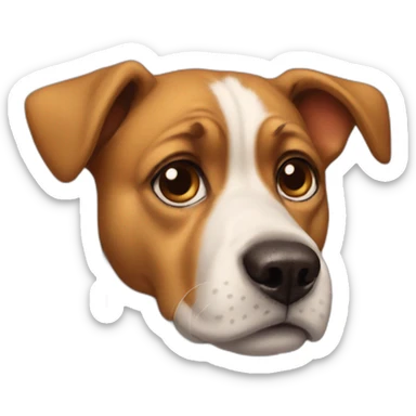 a dog with the face of robert downey jr sticker