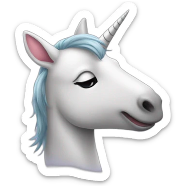 Une licorne qui fait un bisou a un chat sticker