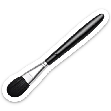 Black makeup brush sticker