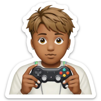 Juice WRLD with a gaming controller sticker