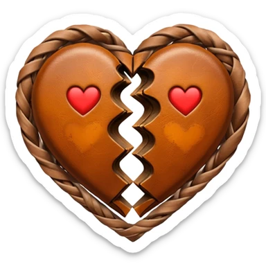 Two hearts going her worn way sticker