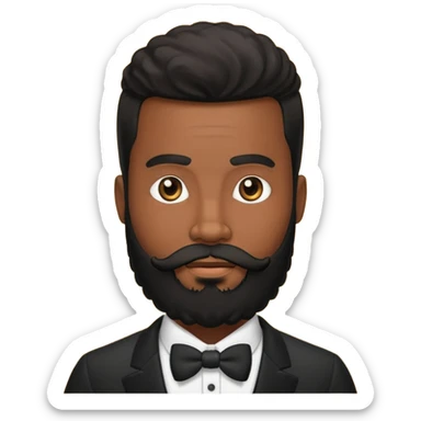 A black gigolo with a full beard sticker