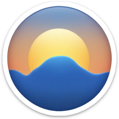 Blue sun set sticker