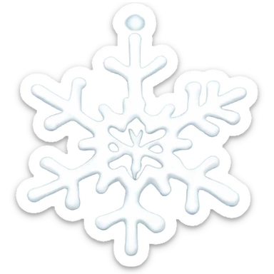 Melting snowflake sticker