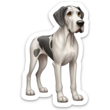 Great Dane dog, standing sticker