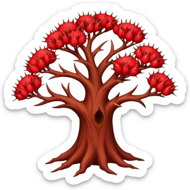 red thorn tree sticker