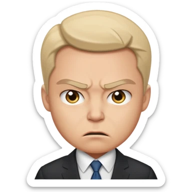 angry business secretary sticker