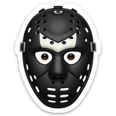 Masque de hockey de kanye west  sticker
