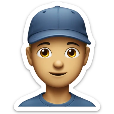 a kid with a shifty look and a cap, from the south of France. with a mischievous look sticker