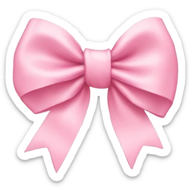 Baby pink bow sticker