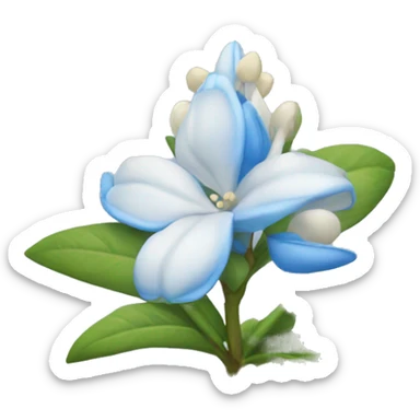 blue jasmine flower sticker