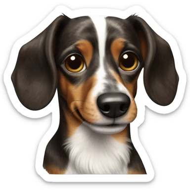 Brindle Papillon dachshund  sticker