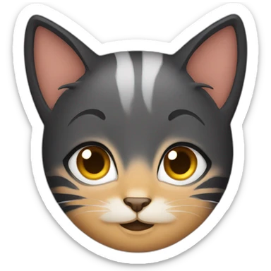 girl dressed as a cat with a smirk on her face sticker