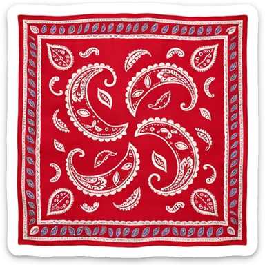patterned bandana headscarf  sticker