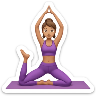 girl doing yoga full body sticker