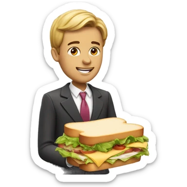 Rich person eating a sandwich  sticker