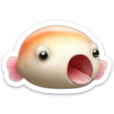 Champignon qui embrasse un blobfish sticker