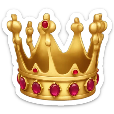 Gold Crown with Rubies sticker