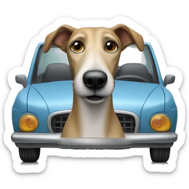 lurcher dog in car sticker