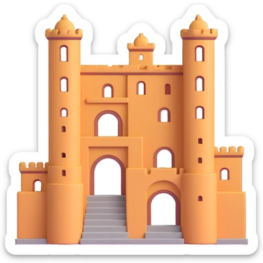 Chan Chan adobe city walls, Chimu architecture sticker