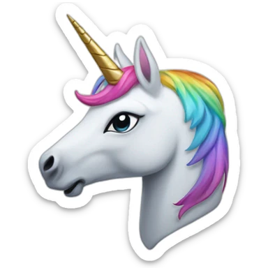 unicorn head yarmulke sticker