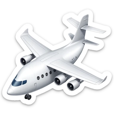 A goose-shaped airplane with wings like a goose but the body of an aircraft sticker