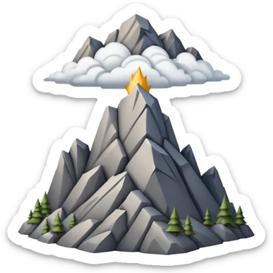 A rocky mountain peak rising sharply into the sky.


















































 sticker