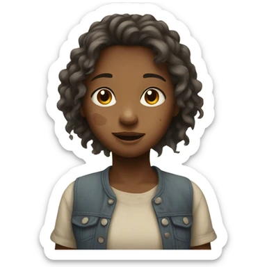 poor girl asking money sticker