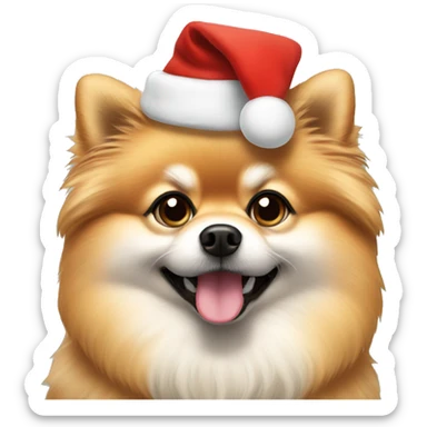 Pomeranian Santa  sticker