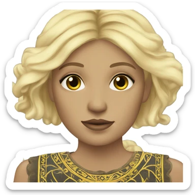 blonde girl with tarot sticker
