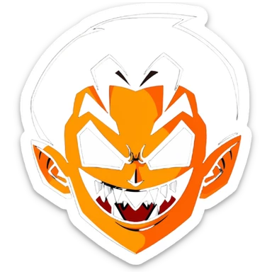 Goku Anime Face Vampire sticker