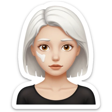 woman white paint out of intimate part all over sfw bare sticker