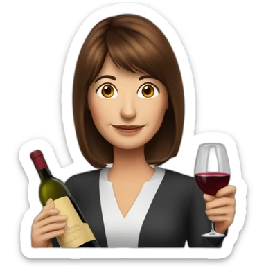 Patricia Bullrich with some wine sticker