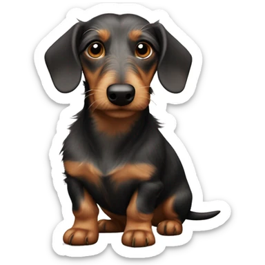 wire haired dachshund boar sticker