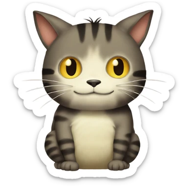 my neighbour totoro cat bus pretty sticker