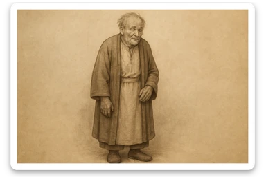 oldiga qarab turgan odamni tasvirlb ber sticker