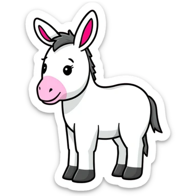 pink donkey sticker