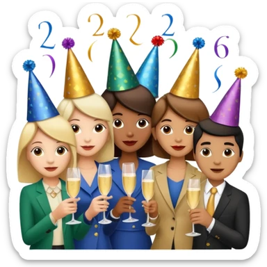 Happy New Year 2026 sticker