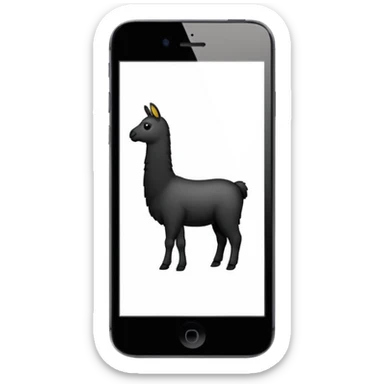 iphone  con fondo negro que diga "llamada" sticker