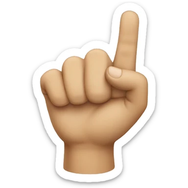 hand doing a letter c sign
 sticker