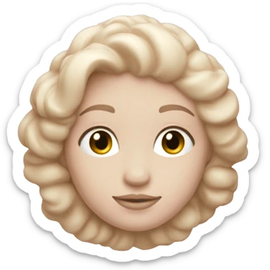 Cœur pastel rose  beige sticker