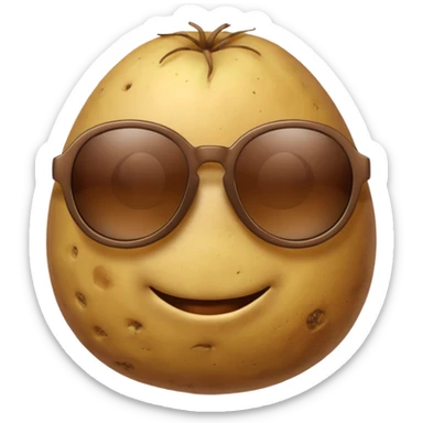 Potato with sunglasses sticker